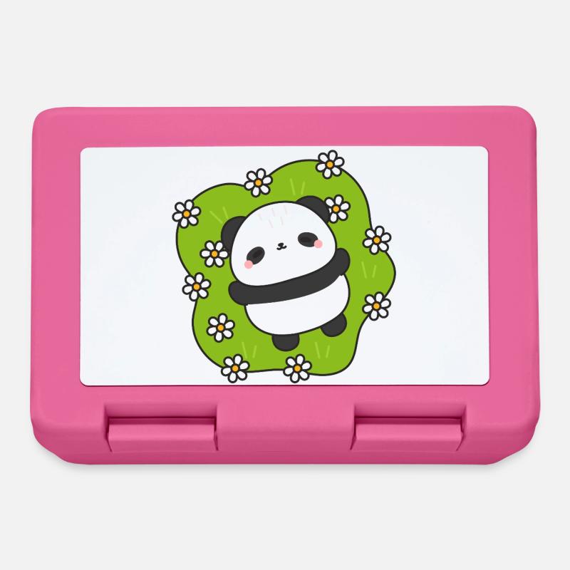 PandaGreen Geblümtes Kuscheltier - Brotdose - Pink