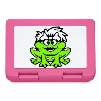 Frosch Frau Hübsch Kröte Lustig Weiblich Mädchen - Brotdose - Pink - Vorne