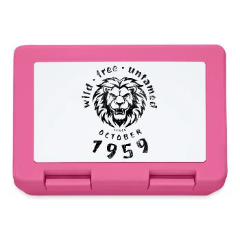 66. Geburtstag Wild, free & untamed since 10/1959 - Lunchbox - pink - Front
