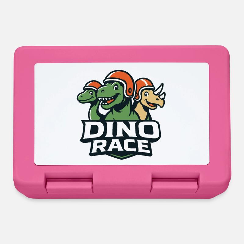 DinoRace Dinosaurier Race Logo - Brotdose - Pink
