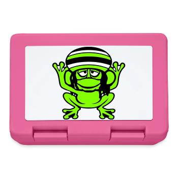 Frog Reggae Music Rasta Hair Hat Jamaica Fun - Lunchbox - pink - Front
