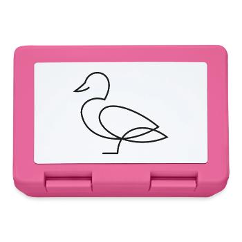 Duck Sketch – Minimalist Animal Motif - Lunchbox - pink - Front