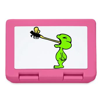 La grenouille attrape la mouche langue moustique manger le crapaud de la faim - Boîte à goûter - rose - Devant