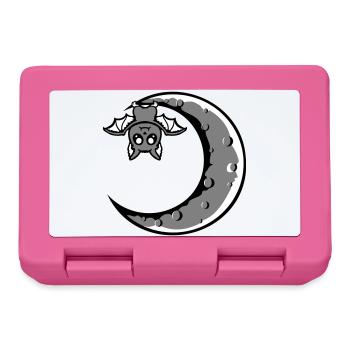 Süße Fledermaus Sichelmond hängt Halloween Nacht - Brotdose - Pink - Vorne