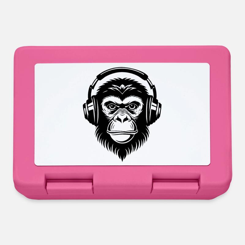 Chemise Sketchy Monkey Head Cartoon Vibe Edition - Boîte à goûter - rose