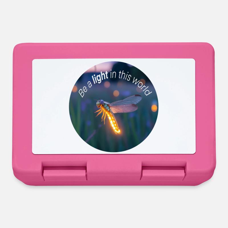 Luciole lumineuse avec un message positif - Boîte à goûter - rose