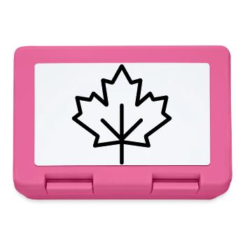 maple leaf - Lunchbox - pink - Front