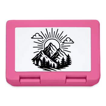 Berge - Brotdose - Pink - Vorne