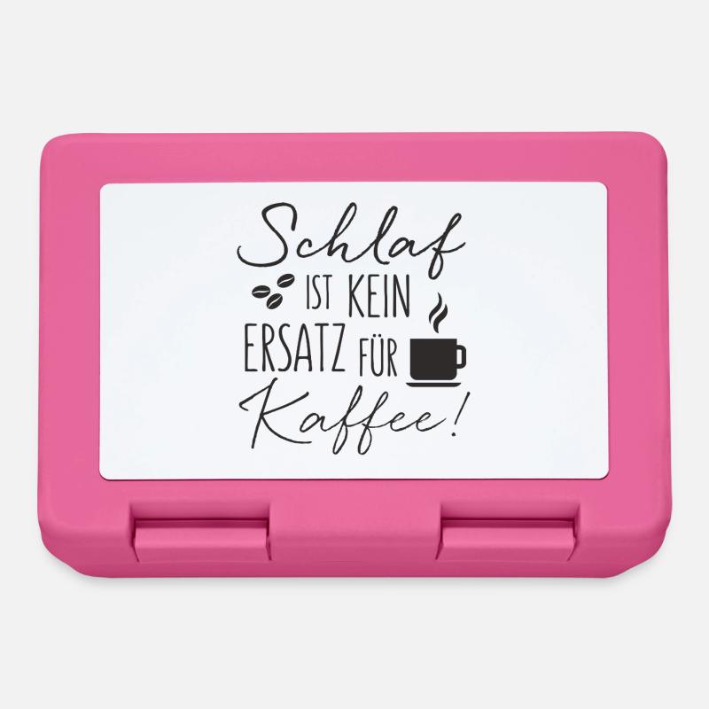 « Le sommeil ne remplace pas le café » - Boîte à goûter - rose