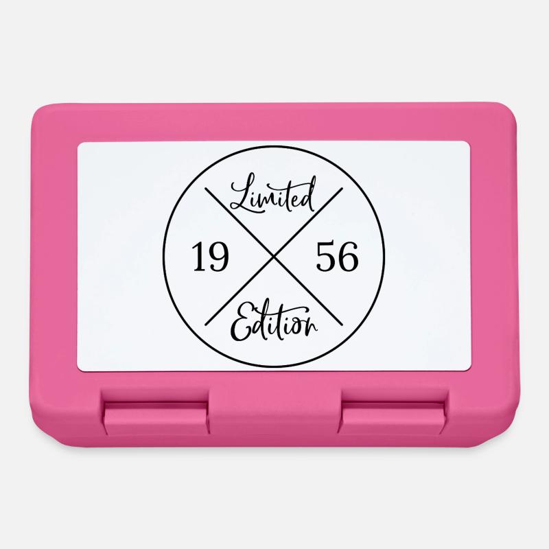 Limited edition 1956 - 70. Geburtstag Geschenk - Brotdose - Pink