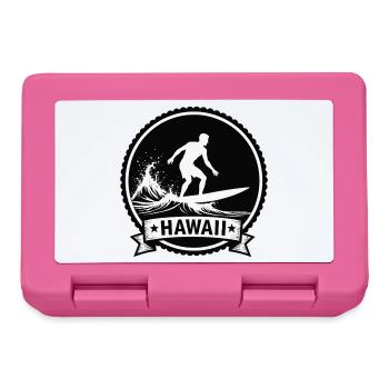 Hawaii Surf Wave Badge - Lunchbox - pink - Front