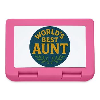 World's Best Aunt Patch - Lunchbox - pink - Front