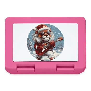 Lion Guitar de Noël - Boîte à goûter - rose - Devant