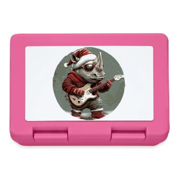 Rhino Christmas Guitar - Lunchbox - pink - Front