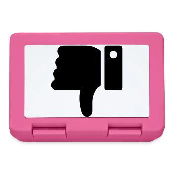 Dislike Hand, Hater Symbol, Thumbs Down - Lunchbox - pink - Front