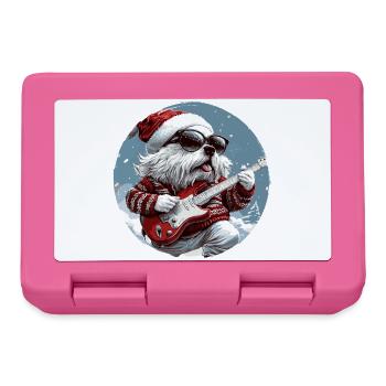 Kangal Hund Weihnachten Gitarre - Brotdose - Pink - Vorne