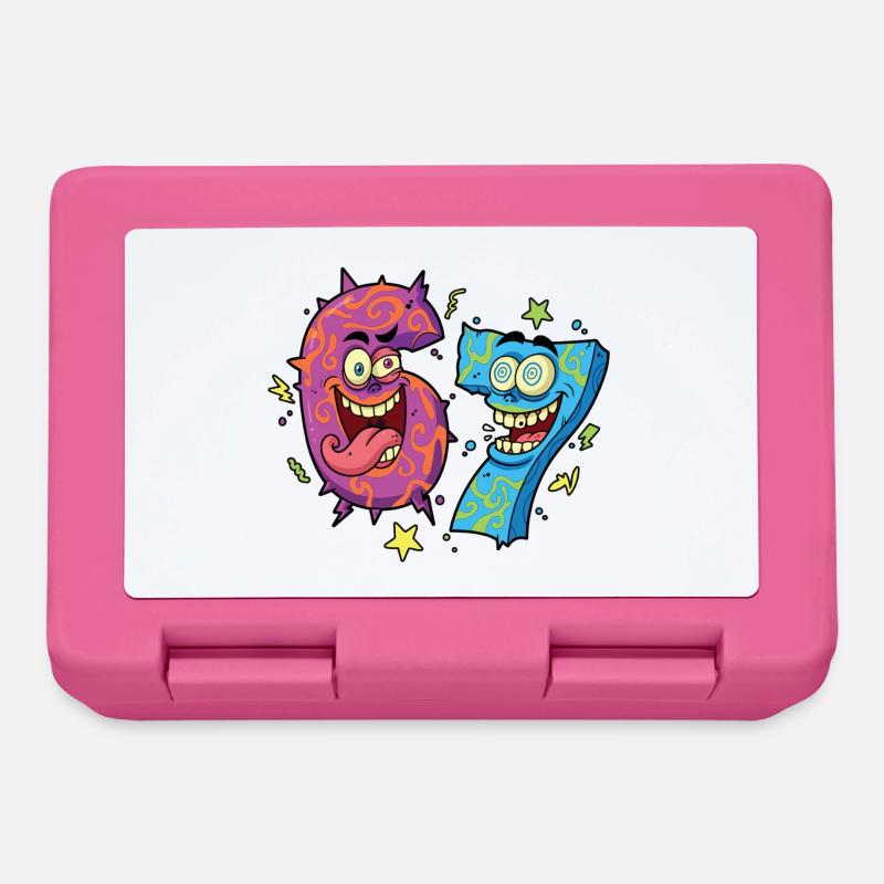 Sechs Sieben Monster - Brotdose - Pink