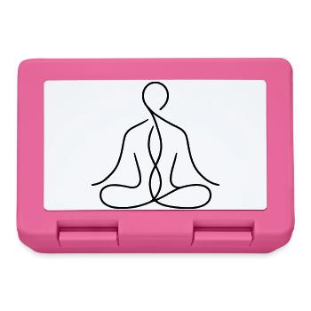 Meditation Line Art – Minimalist Meditation - Lunchbox - pink - Front