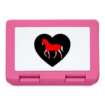 Chevaux - Boîte à goûter - rose - Devant