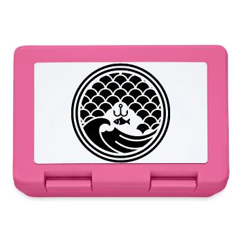 Japan Angler Welle Haken Design Vektor - Brotdose - Pink - Vorne