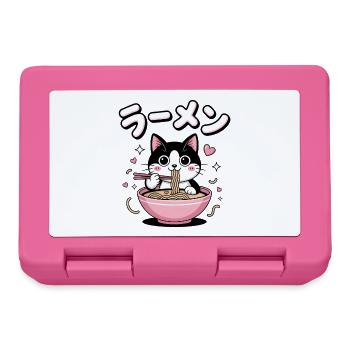 Ramen Cat - Food Lover Design - Boîte à goûter - rose - Devant