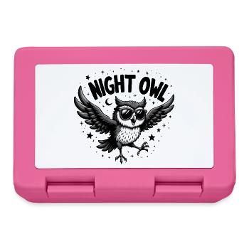Night Owl Eule mit Sonnenbrille - Brotdose - Pink - Vorne