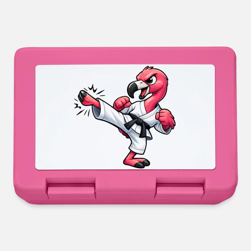 Flamingo Karate Kick Arts martiaux Arts martiaux - Boîte à goûter - rose