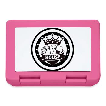 Flush royal de la maison Emblème du poker au cœur - Boîte à goûter - rose - Devant