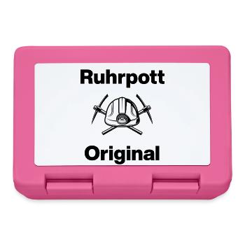 Ruhrpott Original, Bergmann Stolz! NRW, Coal - Lunchbox - pink - Front