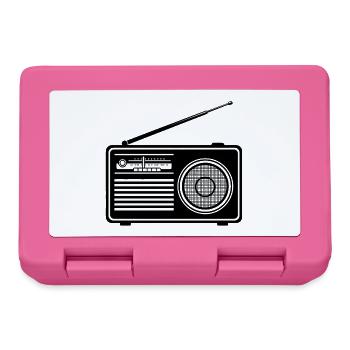 Retro Radio Motiv auf Kleidung - Brotdose - Pink - Vorne
