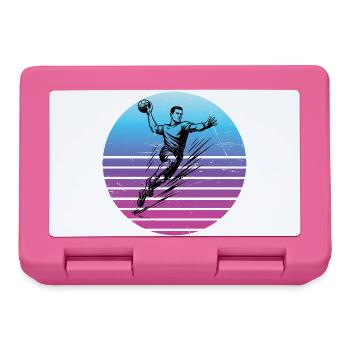 Motif handball pour vrais amoureux pour hommes - Boîte à goûter - rose - Devant