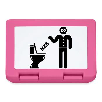 NZS Into the Toilet, Into the Toilet! Against Right Black - Lunchbox - pink - Front