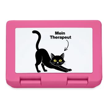 MEINE KATZE IST MEIN THERAPEUT😻 CATLOVER FELLNASE - Brotdose - Pink - Vorne