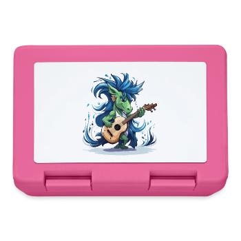 Green Dragon Guitarist - Lunchbox - pink - Front