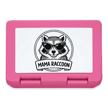 Mom Raccoon with Sunglasses Logo - Lunchbox - pink - Front