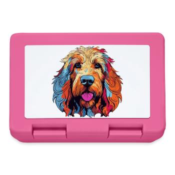 Colorful Dog Portrait - Lunchbox - pink - Front
