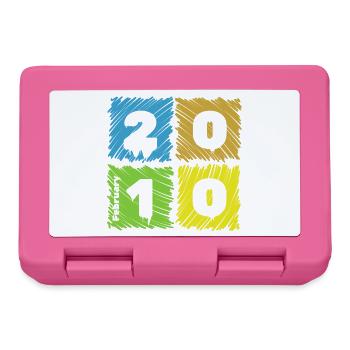16. Geburtstag Farbige Patches since 02/2010 - Brotdose - Pink - Vorne