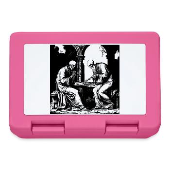Skeletons play cards - Lunchbox - pink - Front