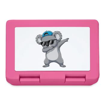 Cool Dabbing Koala Sunglasses Cartoon-Kunst - Brotdose - Pink - Vorne