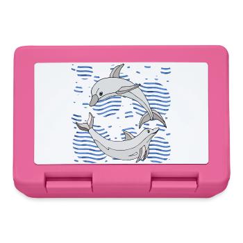 Dauphins - Boîte à goûter - rose - Devant