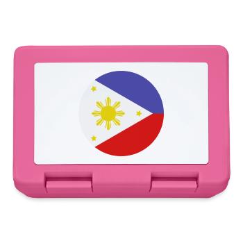 Drapeau rond philippin - Boîte à goûter - rose - Devant