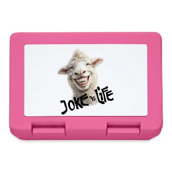 La blague de l’agneau souriant, c’est la vie - Boîte à goûter - rose - Devant