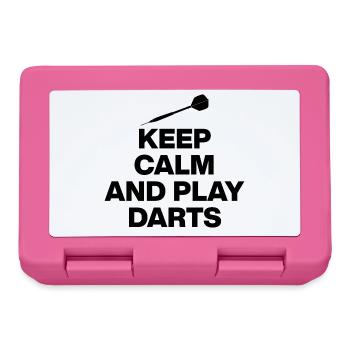 KEEP CALM AND PLAY DARTS! 180 PFEILE - Brotdose - Pink - Vorne