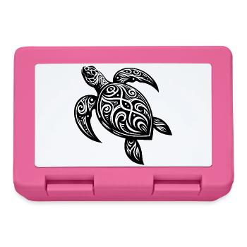 Tribal Turtle Mystical Nature and Geometry - Lunchbox - pink - Front