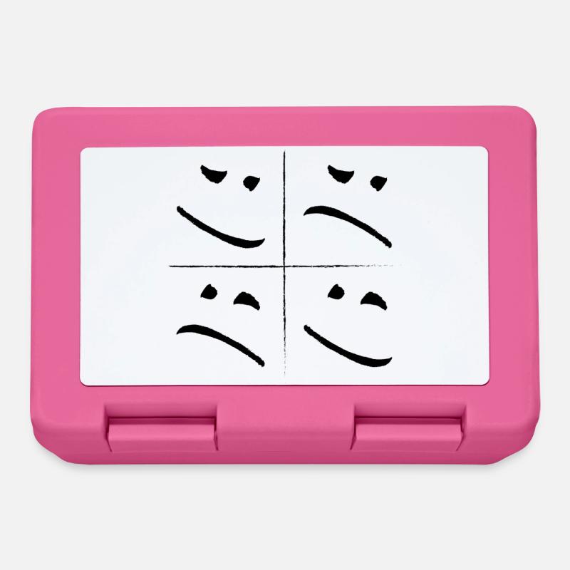 Split Face Sad Good - Lunchbox - pink