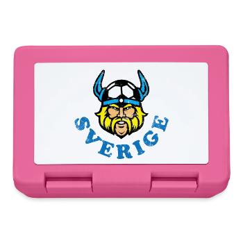 Sverige Schweden Fussball Vikinger - Brotdose - Pink - Vorne