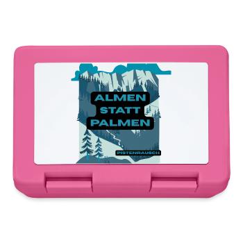 Almen statt Palmen – Berglandschaft - Brotdose - Pink - Vorne