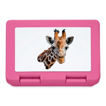 Giraffe portrait of course - Lunchbox - pink - Front
