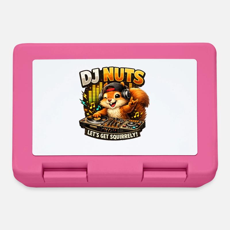 Eichhörnchen DJ Nuts süßes Squirrel lustig - Brotdose - Pink