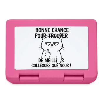 Bonne chance trouver meilleurs collègues - Boîte à goûter - rose - Devant